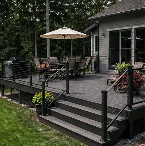 Multi-level deck with stairs — Snohomish, WA